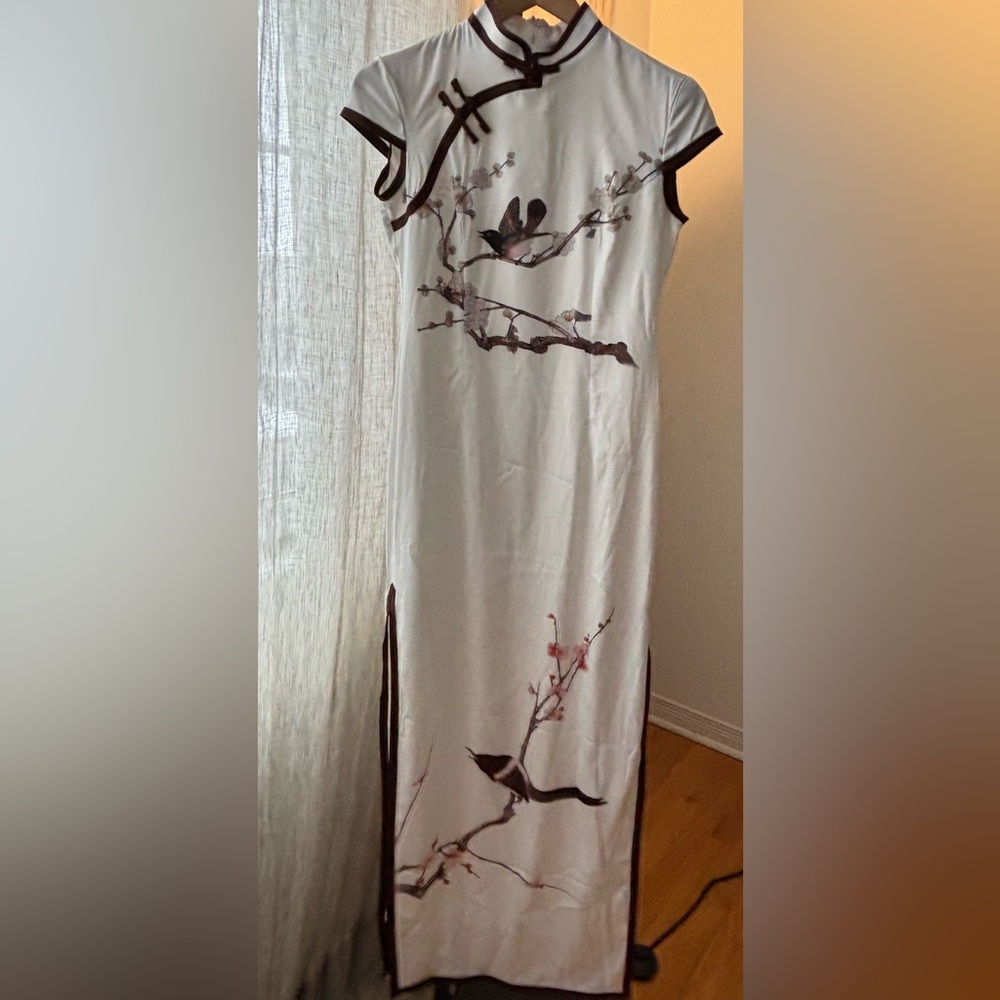 No Boundaries White and Brown Floral Dress